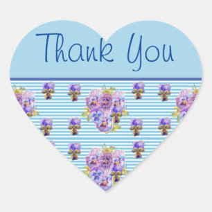 Sticker en Merci floral Pansy Flower