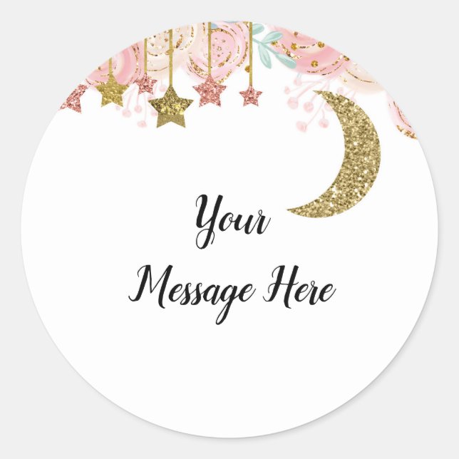 Sticker en Merci scintillant or (Devant)