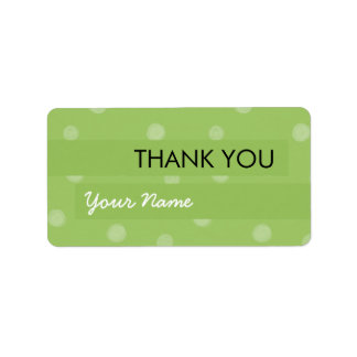 Sticker en Merci vert points peints