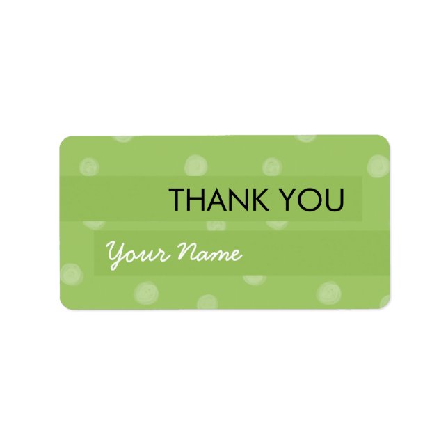 Sticker en Merci vert points peints (Devant)