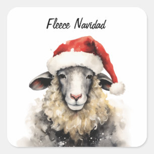Sticker en mouton de Noël Fleece Navidad