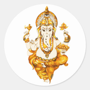 Sticker en or Ganesha