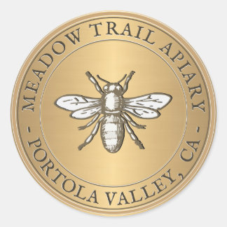 Sticker en or métallique héraldique