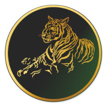 Sticker en or Tiger