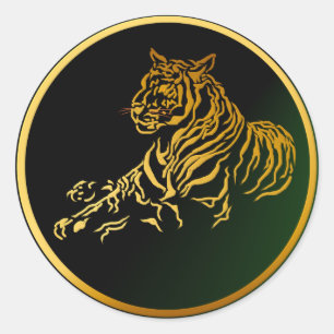 Sticker en or Tiger