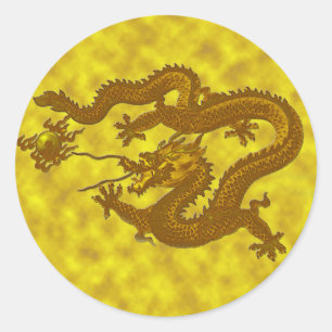 Sticker en pièce de dragon d'or #2