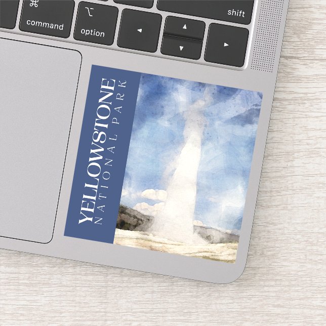 Sticker en pierre jaune, Décal du parc national (Détail)