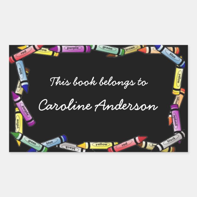 Sticker en plaque de bordure Crayon (Devant)