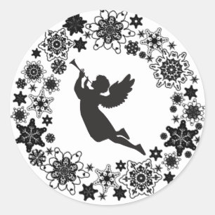 Sticker en silhouette de Noël Angel