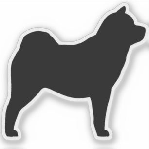 Sticker en silhouette en vinyle lisse Chow Chow Do
