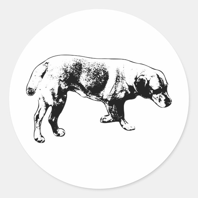 Sticker en silhouette Labrador (Devant)