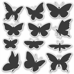 Sticker en silhouettes papillon