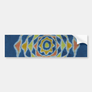 Sticker en teinture de mandala bleu