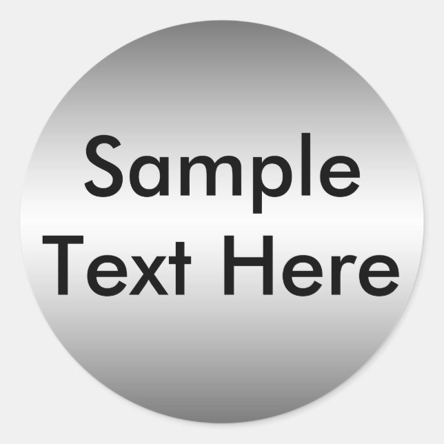 Sticker en tôle métallique lisse (Devant)