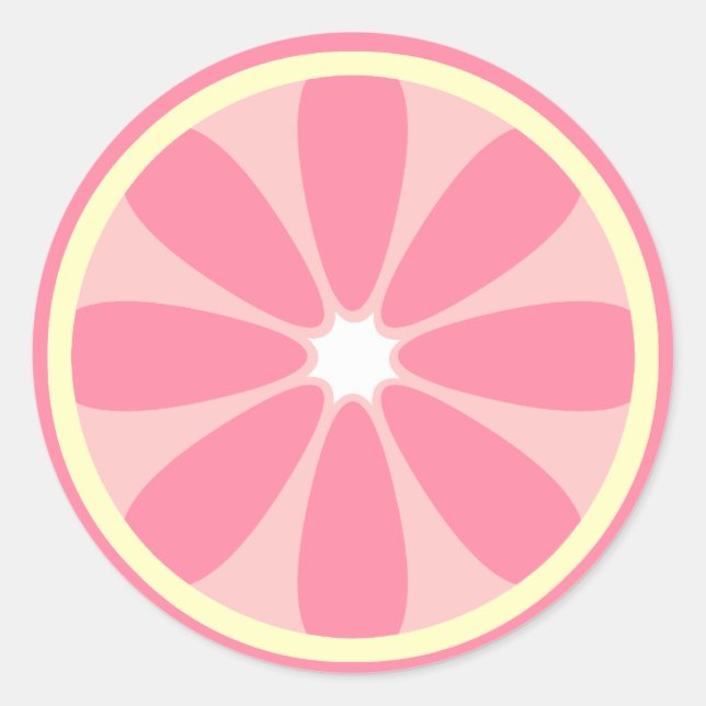 Sticker en tranche de citron rose (Devant)