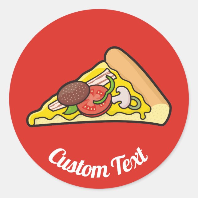 Sticker en tranche de pizza (Devant)