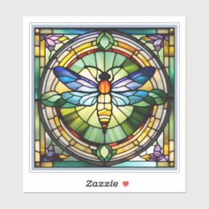 Sticker en verre à collier de libellule