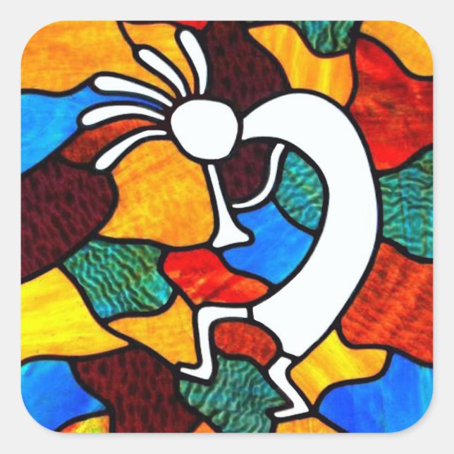 Sticker en verre à ruban Kokopelli (Devant)