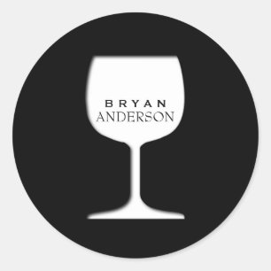 Sticker en verre à vin