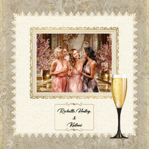 Sticker en verre de champagne