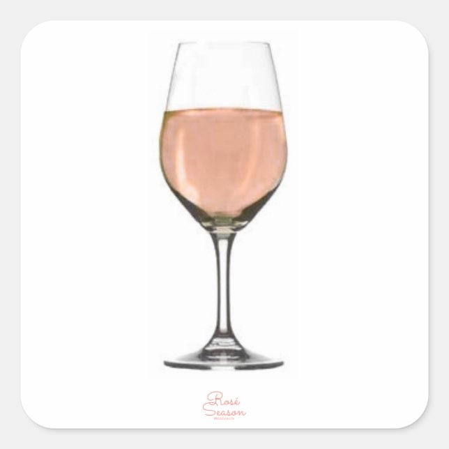 sticker en verre de vin rosé (Devant)