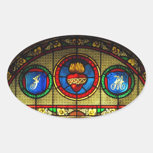 Sticker en verre du Sacré-Coeur (J&M) (Devant)