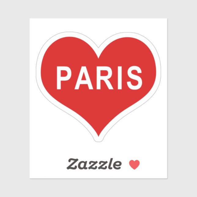 Sticker en Vinyl Coeur de PARIS (Feuille)