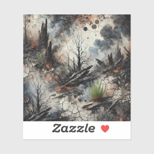 Sticker en vinyle après-Apocalyptique (Feuille)