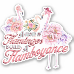 sticker en vinyle avec Flamants roses Flamboyant F
