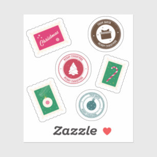 Sticker en vinyle avec timbres