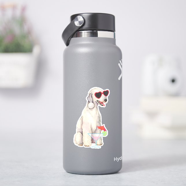Sticker en vinyle Bedlington Terrier (HydroFlask)