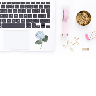 Sticker en vinyle bleu Hydrangea Bloom