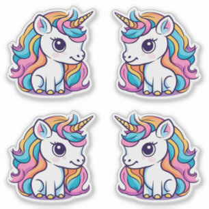 Sticker en vinyle Couleur Arc-en-Ciel Unicorne Per