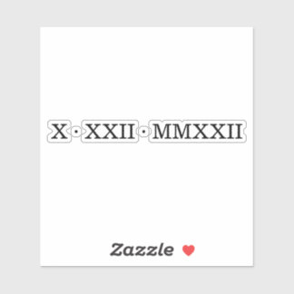 Sticker en vinyle coupé en chiffres romains