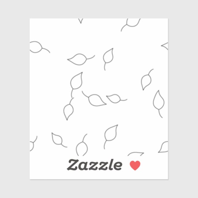 Sticker en vinyle coupé, gris de colombe (Feuille)