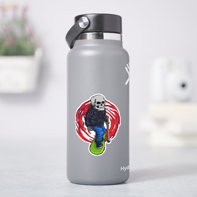 Sticker en vinyle coupé Kiss 4" Skateboard (HydroFlask)