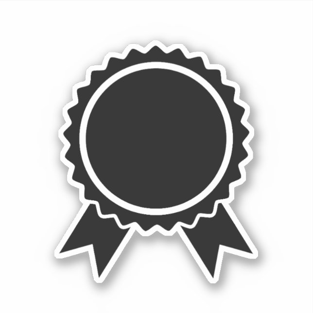 Sticker en vinyle coupé noir (Devant)