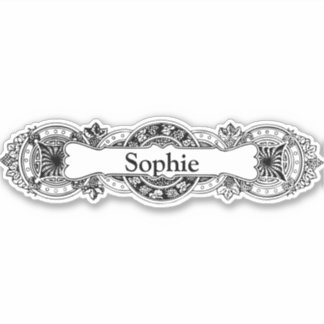 Sticker en vinyle coupé sur mesure baroque