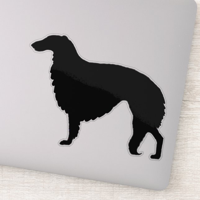 Sticker en Vinyle Coupé Sur Mesure Borzoi Silhouet (Détail)