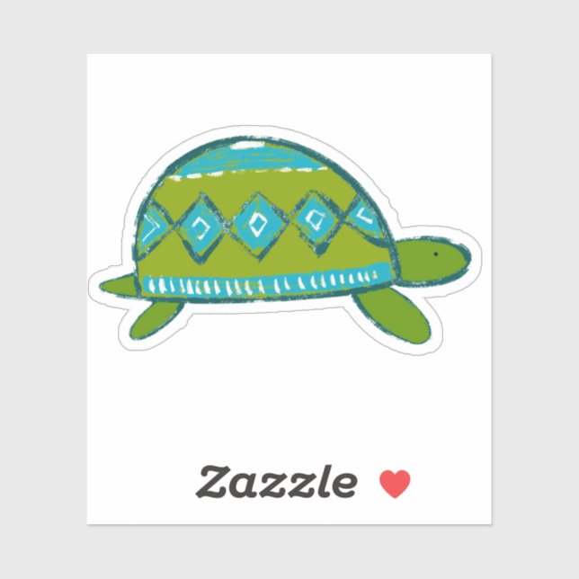 Sticker en vinyle coupé sur mesure de la tortue de (Feuille)