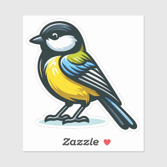 Sticker en vinyle coupé sur mesure de l'oiseau Gre (Feuille)