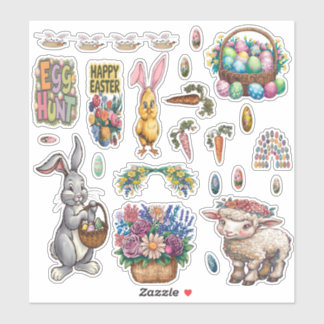 Sticker en vinyle coupé sur mesure de Pâques