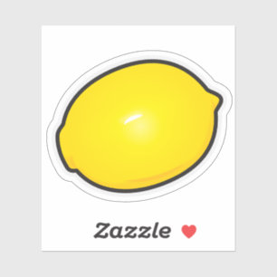 Sticker en vinyle coupé sur mesure d'un citron