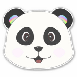 Sticker en vinyle Coupé sur mesure face Panda