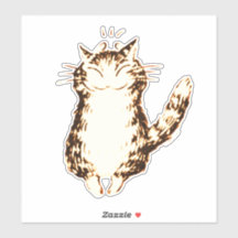 Sticker en vinyle coupé sur mesure HAPPY CAT DESIG