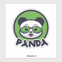 Sticker en vinyle coupé sur mesure Panda