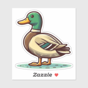 Sticker en vinyle coupé sur mesure pour le canard
