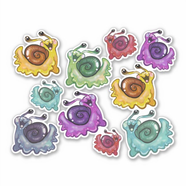 Sticker en vinyle coupé sur mesure pour les escarg (Devant)