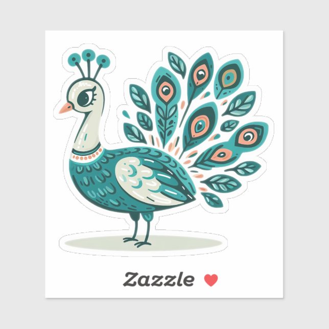 Sticker en vinyle coupé sur mesure pour oiseau de  (Feuille)