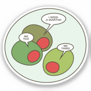 Sticker en vinyle coupé sur mesure pour trois oliv